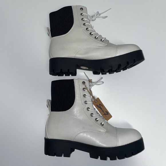 Seven7 Jadon Ivory Combat Boots - Picture 2 of 15
